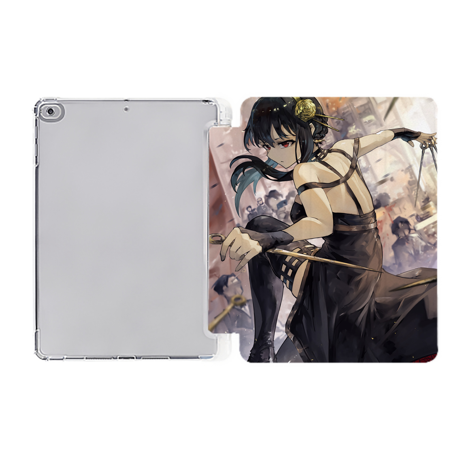 （画像用） SPY×FAMILY间谍家家酒 IPad ケース ペン収納付き 三つ折りスタンド PUレザー×シリコン 対応機種9.5/10.5/10.9インチ
